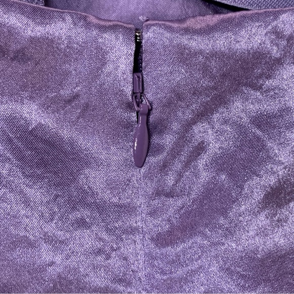 VINCE Satin-Effect Draped MIDI Skirt in Lavender - Picture 11 of 12